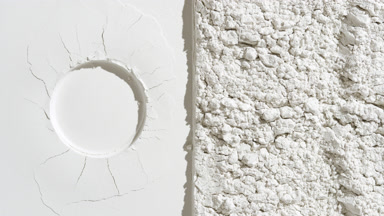 Flattened White Powder Surface with Changing Shadows