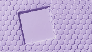 Violet Powder Surface with Honeycomb Pattern and Dynamic Shadows