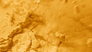 Macro Slow-Motion of Yellow Powder Surface Splitting