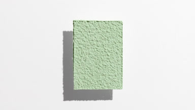 Pale Green Powder Rectangle Casting Shadow on White