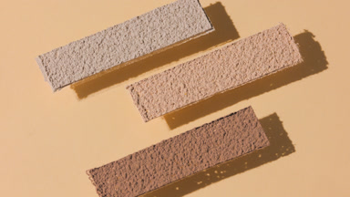Skintone Powder Stripes on Transparent Surface in Beige