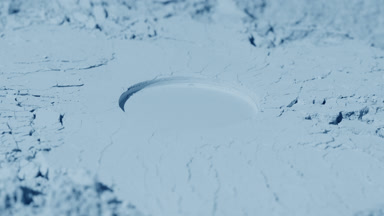 Pale Blue Powder Surface with Shifting Shadows