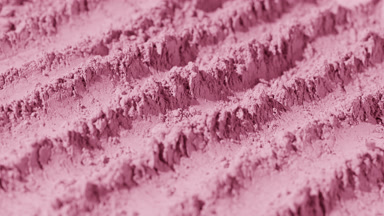 Pastel Pink Powder Furrows with Dynamic Shadows