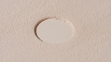 Beige Powder Surface with Round Imprint and Light Effects