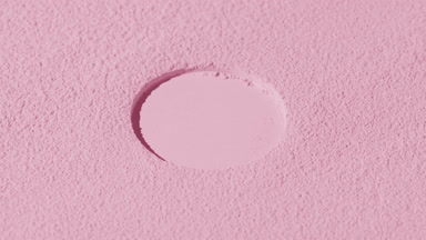 Pastel Pink Powder Surface with Round Imprint and Light