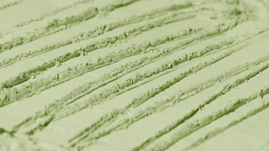 Ever-Changing Shadows on Green Powder Surface with Knife Marks