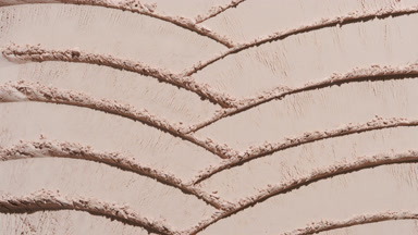 Beige Powder Surface with Palette Knife Strokes