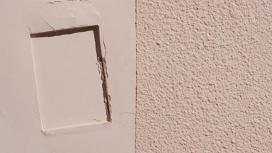 Beige Powder Surface with Rectangular Imprint and Light