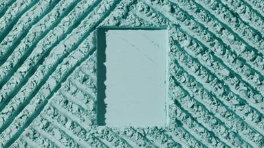 Pale Cyan Powder Surface with Vivid Shadow Effects