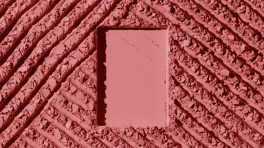 Red Powder Surface with Rectangular Imprint and Dynamic Shadows