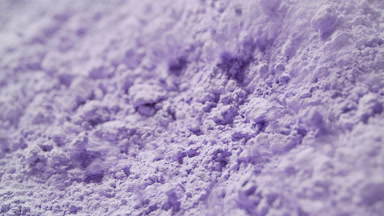 Violet Powder Scattering from Air Stream in Slow Motion