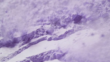 Extreme Detail of Violet Powder Layer in Slow Motion