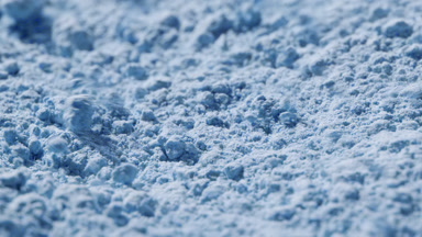 Pale Blue Airflow Disrupting Natural Powder Surface