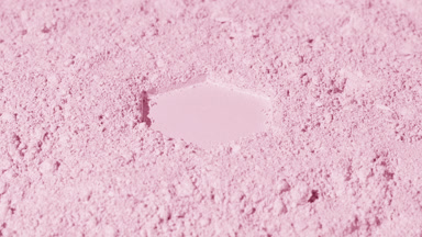 Changing Shadows on Pale Pink Powder Surface, Hexagonal Pattern