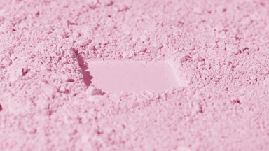 Baby Pink Powder Surface with Square Imprint and Shadows