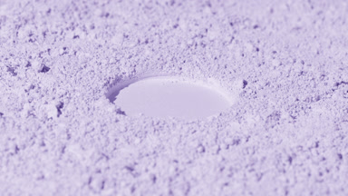 Vertical Jib of Violet Powder Surface with Round Imprint
