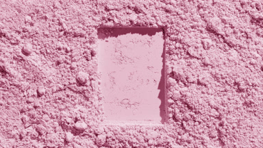 Light Pink Powder Surface with Rectangular Imprint