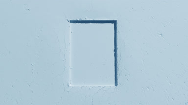 Pale Blue Powder Surface with Rectangular Imprint