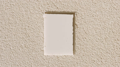 Dynamic Beige Powder Surface with Rectangle Imprint