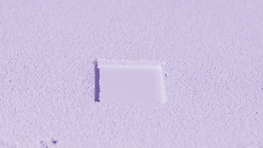 Pastel Violet Powder with Rectangle Imprint and Light