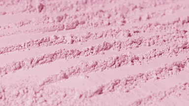 Rose-Colored Powder Surface with Parallel Trails