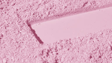 Pastel Pink Powder Surface with Dynamic Rectangle Imprint