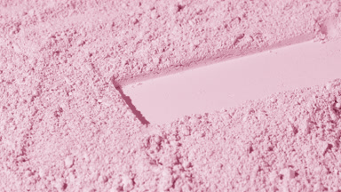 Pale Pink Powder Surface with Pulled Rectangle and Shadows