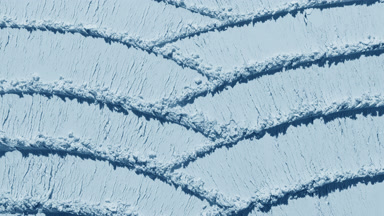 Pale Blue Powder Surface with Crossed Knife Trails
