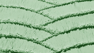 Pale Green Powder with Intersecting Knife Strokes and Shadows