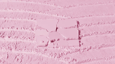 Dynamic Shadows on Baby Pink Powder Surface with Knife Trails