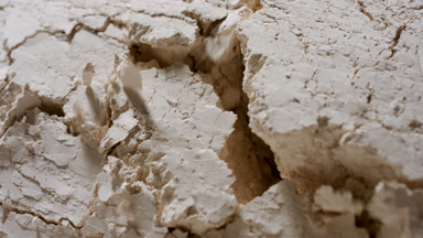 High-Magnified Beige Powder Disturbance slow motion