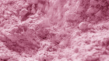 Pale Pink Airflow Disrupting Natural Powder Surface
