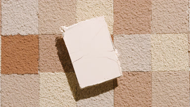 Dynamic Beige Powder Shadow on Mosaic Background