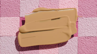 Beige Foundation on Pink Tiled Mosaic