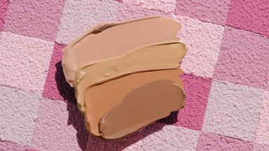 Fluctuating Shadows of Foundation on Pink Mosaic