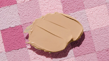 Shifting Shadows of Foundation on Pink Mosaic Surface