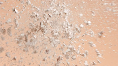 Slow Motion Collision of Pressed Beige Powders