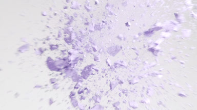 Violet Powder Impact in Slow Motion for Eyeshadow Campaign