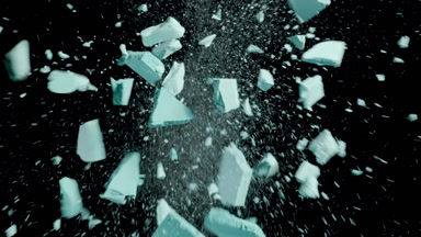 Cyan Powder Collision in Intimate Close-Up