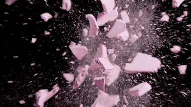 Pink Powder Collision on Smooth Black Base