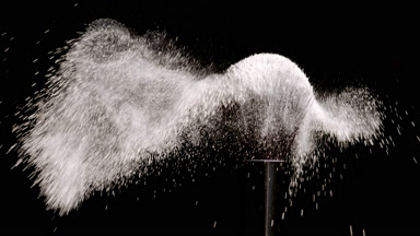 Light Beige Powder Flicked by Black Brush