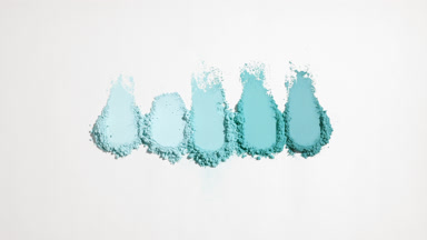 Cyan Loose Powder Smears with Rotating Light Effects