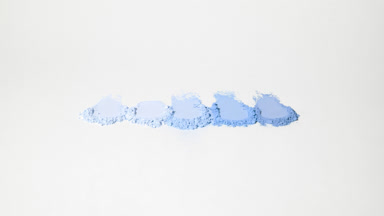 Ordered Blue Powder Smears on Subtle Grey with Dynamic Shadows