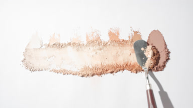 Beige Powder Smears for Matte Campaign