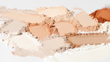 Beige Powder Smears with Fluid Shadows