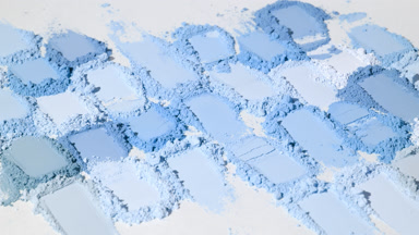 Various Blue Powder Heaps with Dynamic Shadows