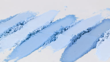 Vivid Blue Powder Smears with Shifting Shadows