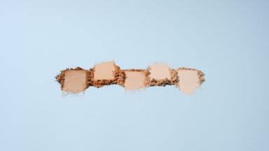 Vertical Shot of Linear Skin Tone Powder Streaks