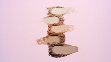 Linear Skintone Powder Streaks on Pastel Pink Background