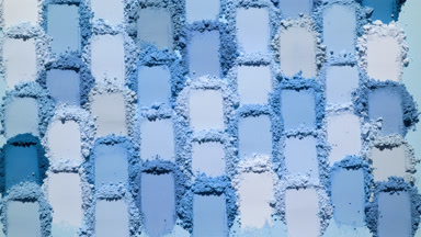 Numerous Blue Powder Smears with Dynamic Lighting
